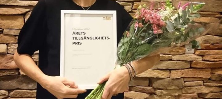 Vinnare av årets tillgänglighetspris! Vinnare av årets tillgänglighetspris!